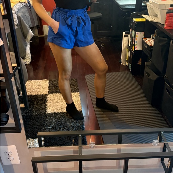 Marshalls High Waist Blue Women's Shorts - Picture 1 of 9